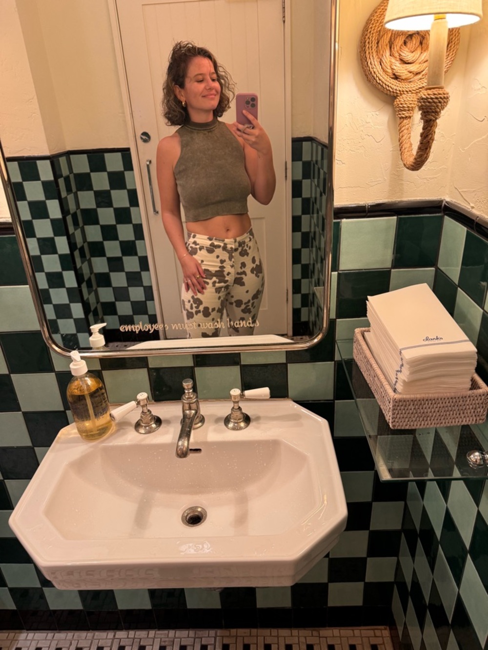 ZARA Animal Print Beige Brown Cotton Twill Straight Pants Flat Front Pockets - Picture 2 of 6